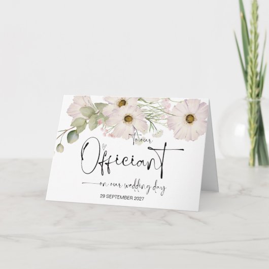 An unserem Beamten am Hochzeitstag danke Priest Karte (Vorderseite)