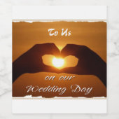 An unserem Hochzeitstag Weinetikett (Einzelnes Label)