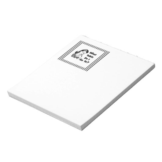 An welchen Tisch gehe ich? Notizblock (Rotiert)