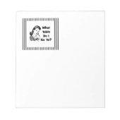 An welchen Tisch gehe ich? Notizblock (Vorderseite)