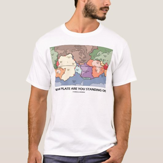 An welcher Platte sind Sie Stehend? (Plattentekton T-Shirt (Vorderseite)