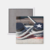 An zwei Pollen geklebter Seil Magnet (Vorderseite/Rückseite)