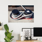 An zwei Pollen geklebter Seil Poster (Heimbüro)