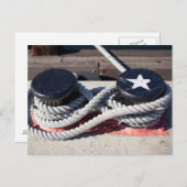 An zwei Pollen geklebter Seil Postkarte (Vorne/Hinten)