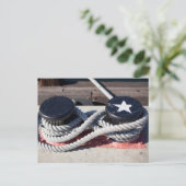 An zwei Pollen geklebter Seil Postkarte (Stehend Vorderseite)