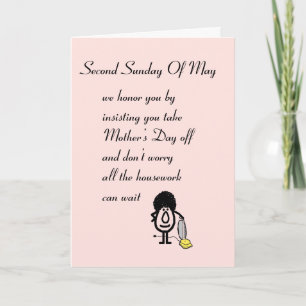 An zweiter Stelle Sonntag von Mai Karte