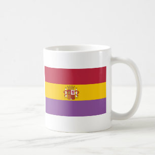 An zweiter Stelle spanische Republik-Flagge Kaffeetasse