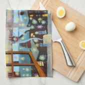 An zweiter Stelle Stern rechts. Peter Pan Handtuch (Viertel Falte)