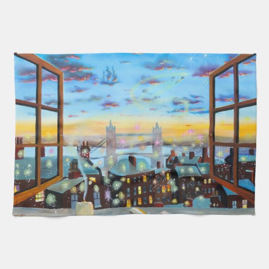 An zweiter Stelle Stern rechts. Peter Pan Handtuch (Horizontal)