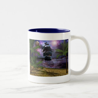 An zweiter Stelle Stern rechts. Zweifarbige Tasse
