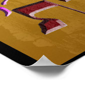 Ana b"Koach ~ Anfangsbuchstaben ~ Gold Poster (Ecke)