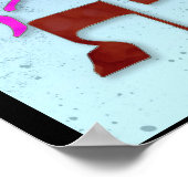 Ana b"Koach ~ Anfangsbuchstaben ~ Morgenfarben Poster (Ecke)