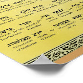 Ana b"Koach ~ Hebräisch ~ Englisch ~ Transliterati Poster (Ecke)
