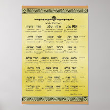 Ana b"Koach ~ Hebräisch ~ Englisch ~ Transliterati