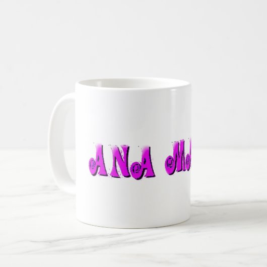 Ana Maria Name Kaffeetasse (Vorderseite Links)