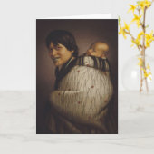 'Ana Rupene and Child' - G. Lindauer Postcard Karte (Gelbe Blume)