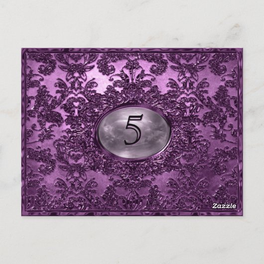 Anabelle Plaza Viktorianische Tischnummer Card (Rückseite)