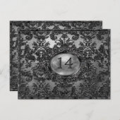 Anabelle Viktorianisch Tischnummer Card (Vorne/Hinten)