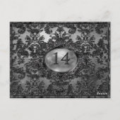Anabelle Viktorianisch Tischnummer Card (Rückseite)