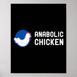 Anaboles Hühner-Steroid-Gym-Fitness-Bodybuilding Poster