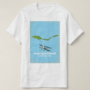Anacapa-Insel Kalifornien USA Karte T-Shirt