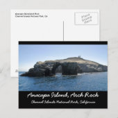 Anacapa Island Arch Rock Postkarte (Vorne/Hinten)
