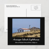 Anacapa Island Lighthouse Postkarte (Vorne/Hinten)