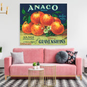 Anaco Apple Crate Label Leinwanddruck (Insitu (Wohnzimmer))