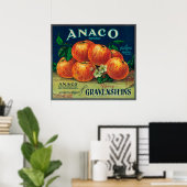Anaco Apple Crate Label Poster (Heimbüro)