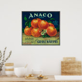 Anaco Apple Crate Label Poster (Küche)