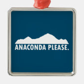 Anaconda Montana Bitte Ornament Aus Metall (Vorne)