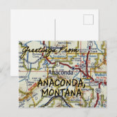 Anaconda Montana Vintage Karte (Vorne/Hinten)