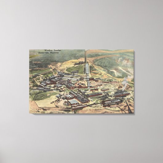 Anaconda, Montana - Washoe Smelter View von Leinwanddruck (Vorderseite)