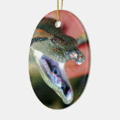 Anaconda Schlangenkiefer öffnen und große Fangzähn Keramikornament (Links)