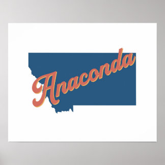 Anaconda, Staat Montana Poster