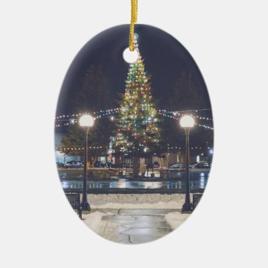 Anaconda-Weihnachtsverzierung Keramik Ornament (Vorne)