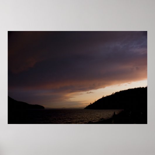 Anacortes Island und Burrows Bay Sunset Print Poster (Vorne)
