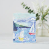 Anacortes Sailboote Postkarte (Stehend Vorderseite)