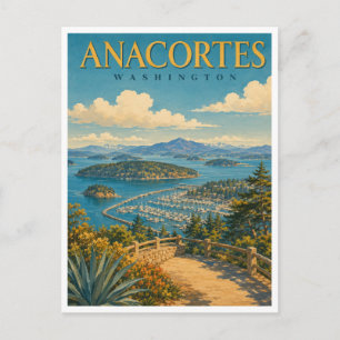 Anacortes Washington Cap Sante GeoSaga Postkarte
