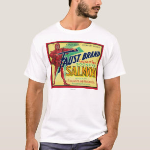 Anacortes, Washington- - Faustlachsfall-Aufkleber T-Shirt