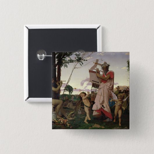 Anacreon, Bacchus und Aphrodite, 1848 Button (Vorne & Hinten)