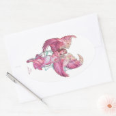 Anael 2 ovaler aufkleber (Umschlag)