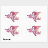 Anael 2 ovaler aufkleber (Blatt)