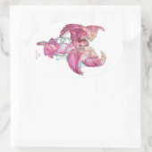 Anael 2 ovaler aufkleber (Tasche)