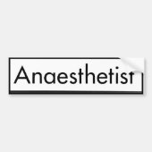 Anaesthetist-Autoaufkleber Autoaufkleber (Vorne)
