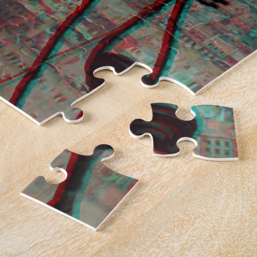 Anaglyph 3D Photo- Lunch atop Skyscraper New York Puzzle (Seite)