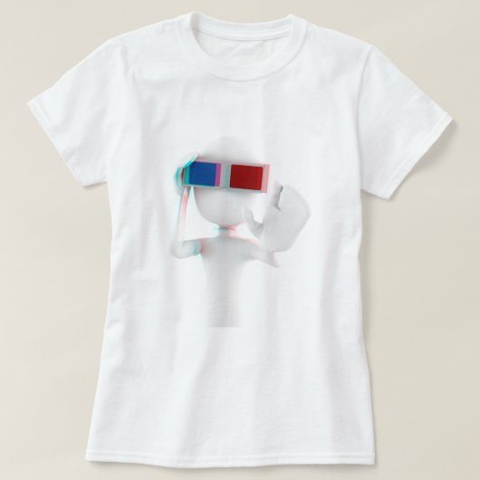Anaglyph des Mannes 3d T-Shirt (Design vorne)