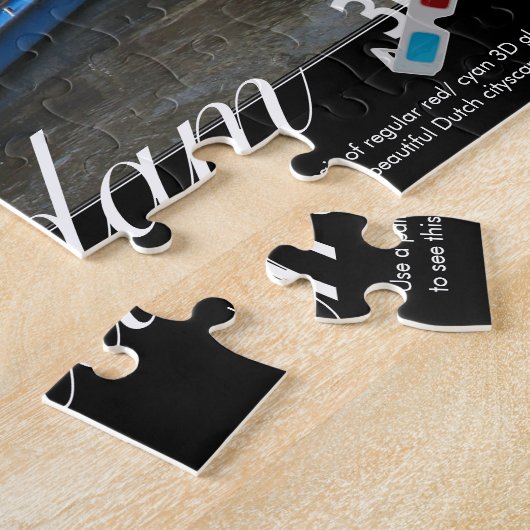 Anaglyph-Puzzle Amsterdams Holland 3D Puzzle (Seite)