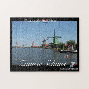 Anaglyph-Puzzlespiel Hollands Zaanse Schans Puzzle