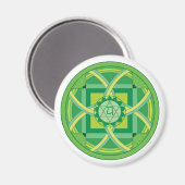 Anahata chakra Mandala Magnet (Vorderseite/Rückseite)